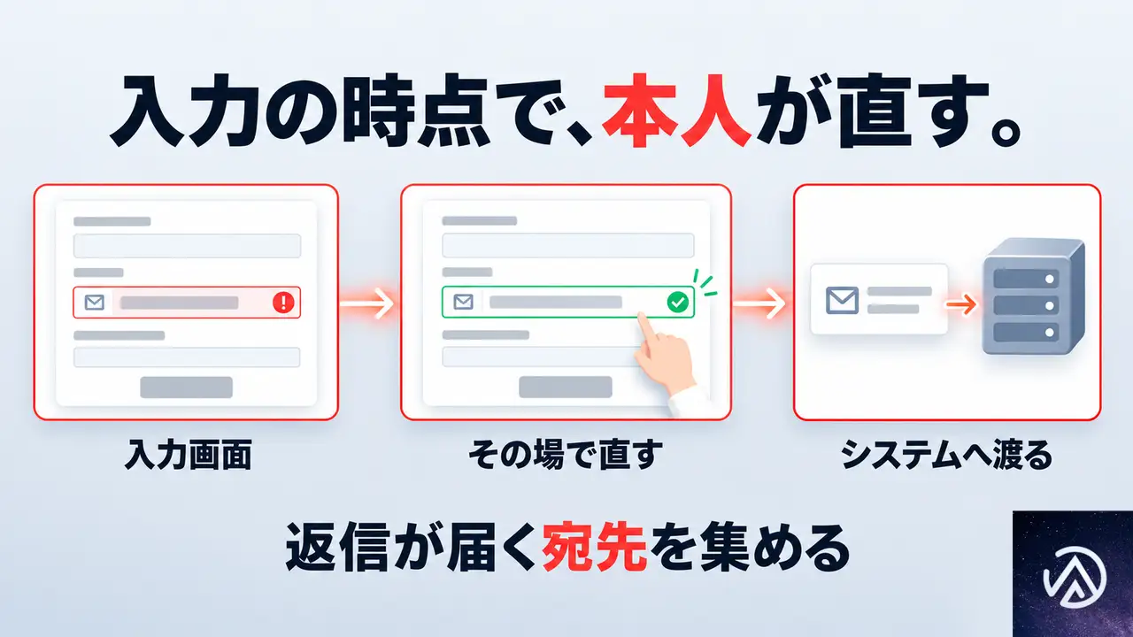 入力の時点で直す仕組みと、その利点