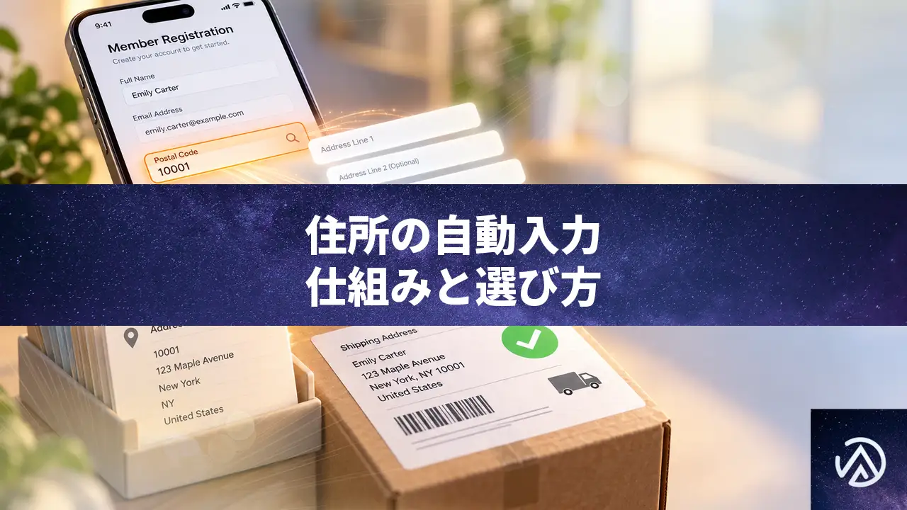 会員登録フォームの住所自動入力、郵便番号でどこまで埋まるか