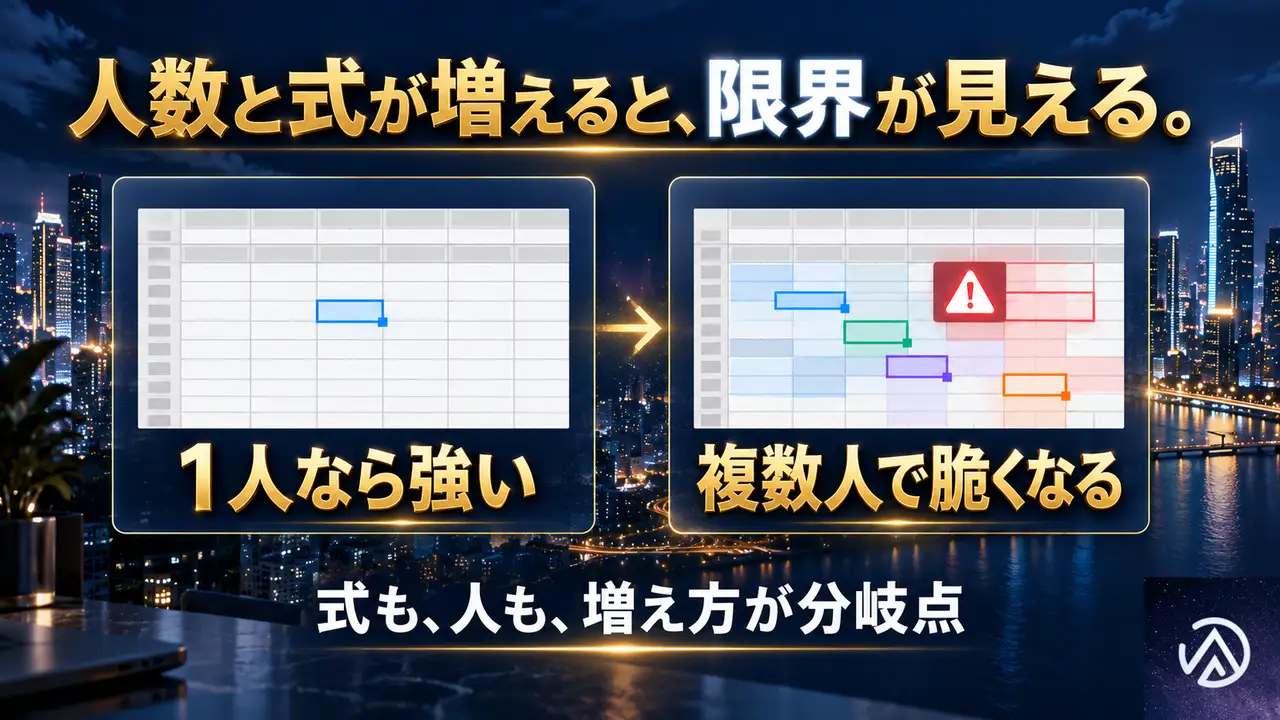 エクセル管理の限界は、どんなときに表面化するか