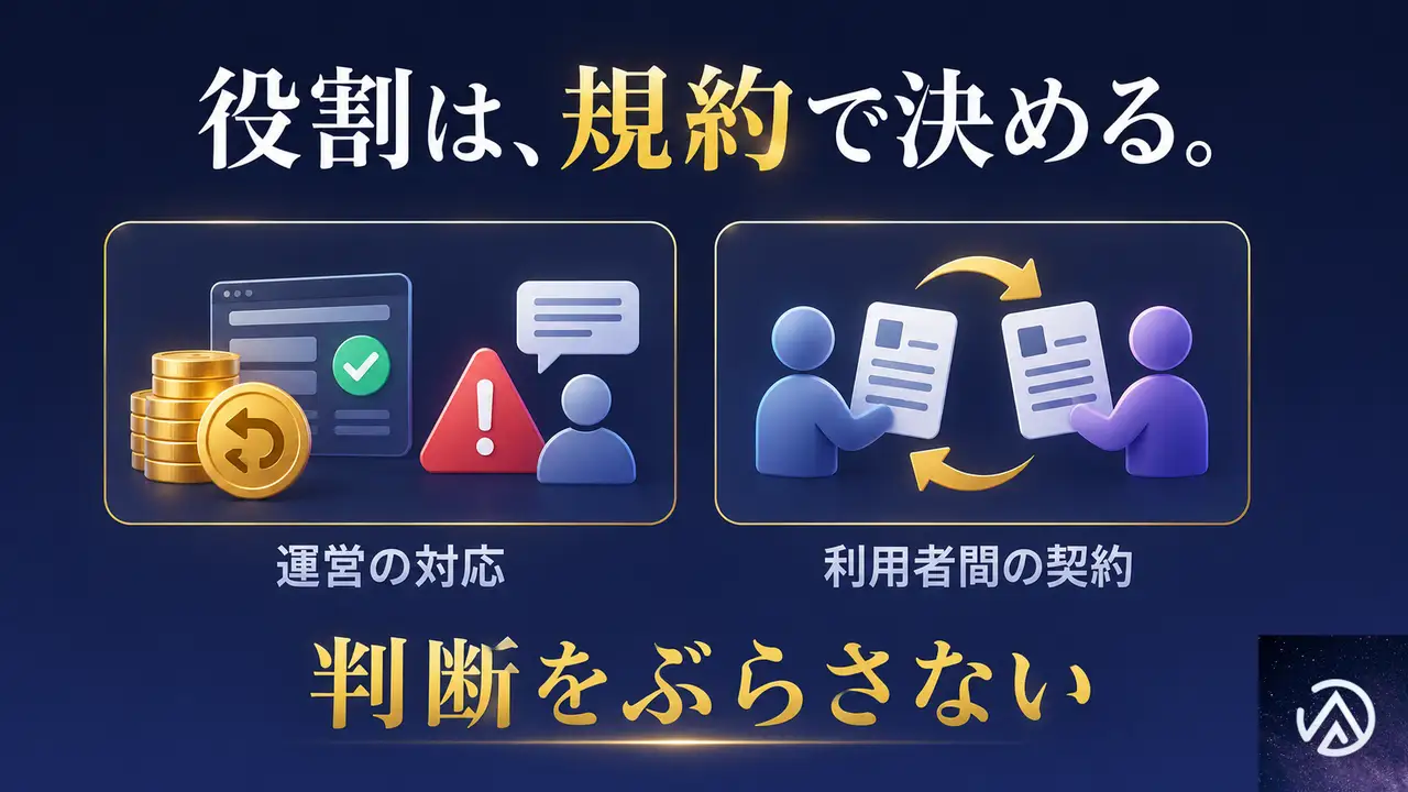 利用規約でトラブル時の役割をどう決めるか