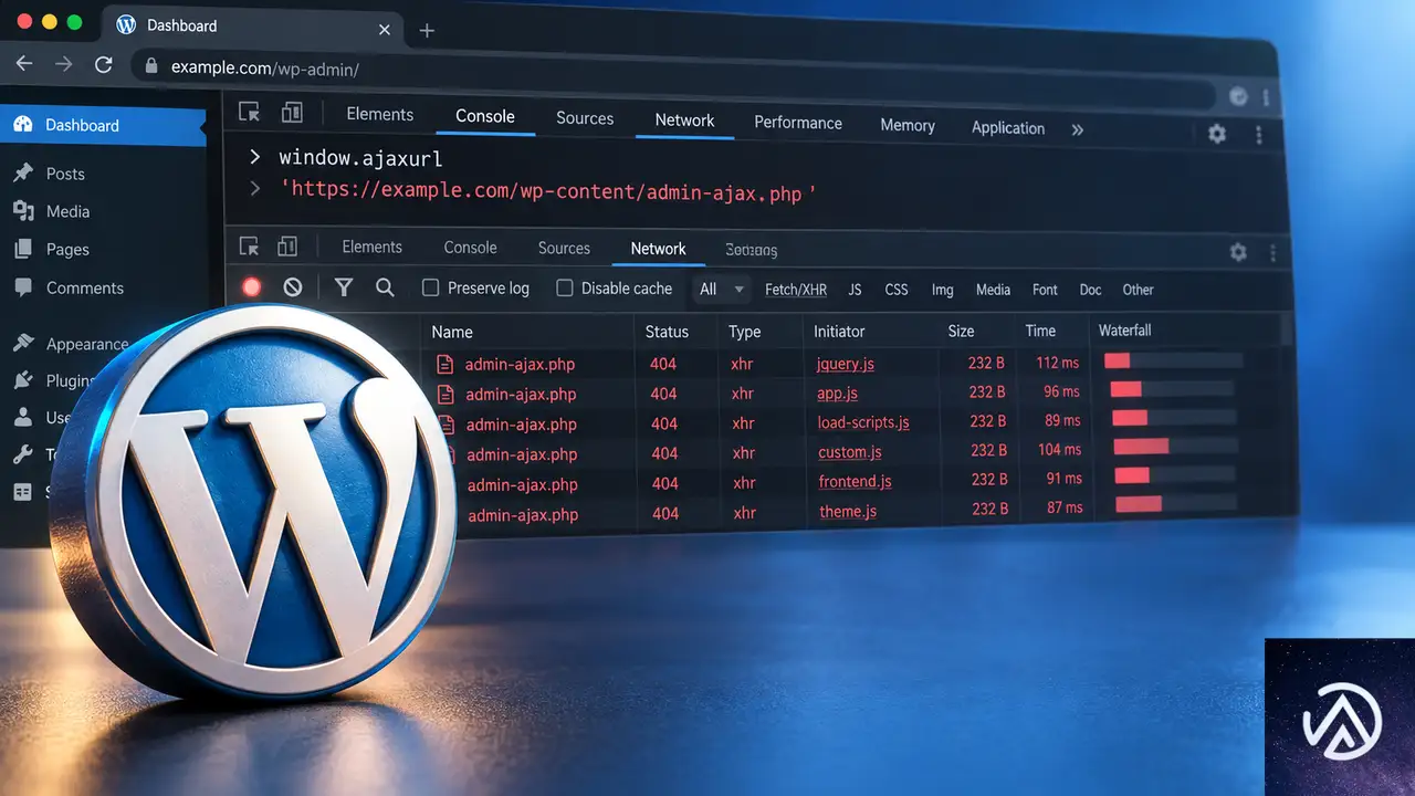 window.ajaxurlの値を確認して原因を特定する手順