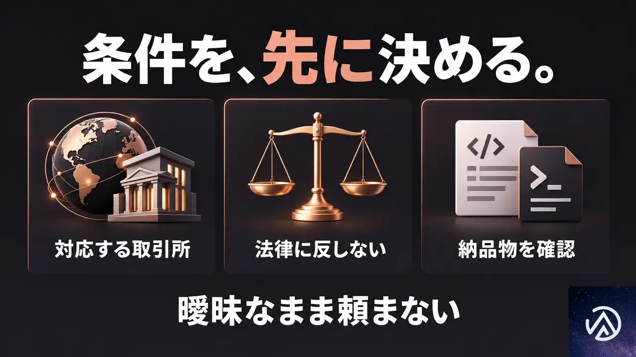 依頼する前に伝える条件を決めておく