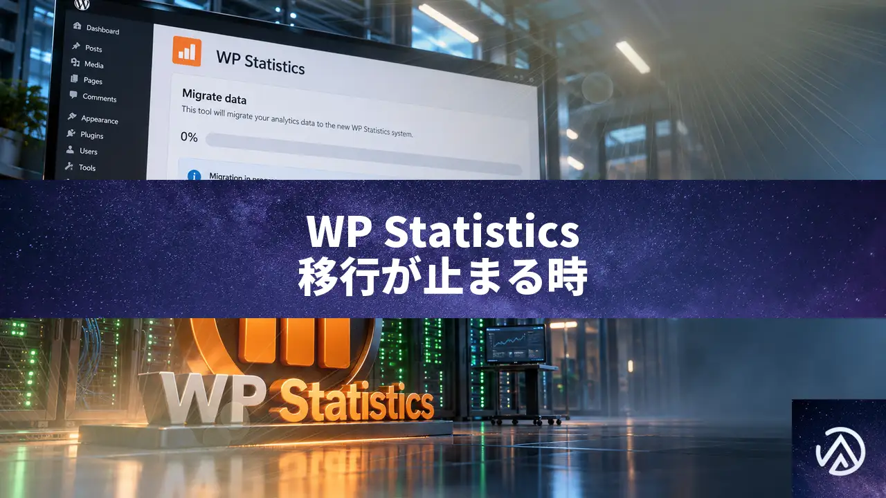 WP Statisticsの移行処理が0%で止まる原因と直し方